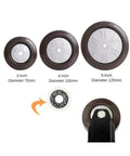 Heavy Duty 4 Inch Brake Casters With Flat Rubber Silent Wheels sizes comparison for flat base cart frames