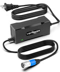 2A Fast Ebike Charger For 48V Lithium Batteries With 54 Point 6V Output, 3 Pin XLR Connector, fan cooled with power cord