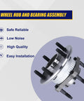 512302 Rear Wheel Bearing And Hub Assembly For 2006-2010 Jeep Commander And 2005-2010 Grand Cherokee With 5 Lug Bolts And ABS Solid Go To Replacement Rear Wheel Hub