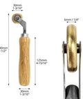Brass Seam Roller 2 Pack With Wood Handle Detail Roller For Roofing And Vinyl Flooring Handy Rugged Smooth Rolling Tool