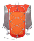 Trail Ready Hydration Vest With Adjustable Chest Straps, Lightweight Pack, Reflective Design, Breathable Mesh, Front View