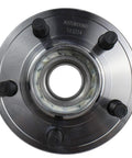 Front view of a Front Wheel Hub And Bearing Assembly 5-Lug 2-Pack For RWD Dodge Charger 2006-2014 with ABS compatible bolt-on design.