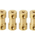 2.3mm To 4mm Shaft Coupler Set For Motors And 3D Printers Brass Joint Connector Motor Shaft Extension For RC Cars Boats And DIY Projects L20XD9 Beefy Heavy Duty, 4 brass couplers