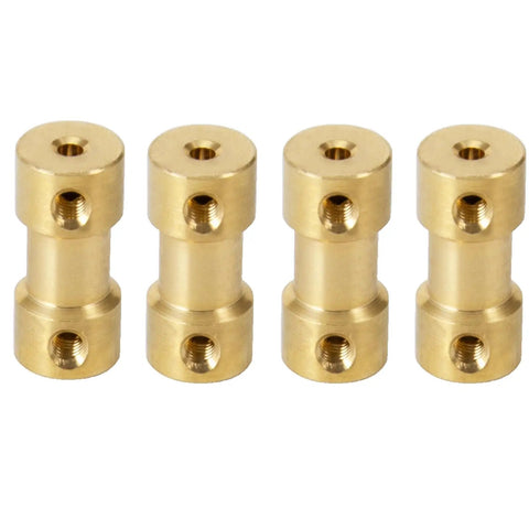 2.3mm To 4mm Shaft Coupler Set For Motors And 3D Printers Brass Joint Connector Motor Shaft Extension For RC Cars Boats And DIY Projects L20XD9 Beefy Heavy Duty, 4 brass couplers