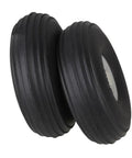 RC Plane 3.5 Inch Black PU Tire Wheel With Beige Plastic Hub Set Of 2 For Fixed Wing Model Aircraft Lightweight Durable Replacement Parts
