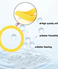Top Shelf Silicone Flush Valve Seal Kit Compatible With Kohler GP1059291 KGP1059291 Toilet Canister Replacement Two Pack, yellow silicone seal.