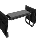 Comfy Extra Wide Garden Kneeler Seat 10.6 Inches Wide Height Adjustable Foldable Gardening Stool Bench With Two Tool Pouches For Kneeling And Sitting Perfect For Gardening Camping And Picnics Black fully assembled view.