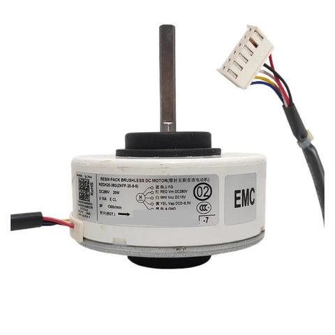 Heavy Duty Indoor DC Fan Motor For HVAC Units Replacement Spare Part, white brushless motor with wiring connector