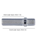 Upgrade Your Ride With 20 Heat Treated Wheel Stud Conversion Adapters, Extended 50mm Length And Robust Zinc Plated Design For Premium Grip On European Cars, Making Installation A Breeze! 50mm zinc plated wheel stud adapter, 33mm shank