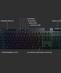 Badass Wireless Mechanical Gaming Keyboard Slinging Games With Crisp Clicky Keys And Dope RGB Lighting Ultra Thin PC Rig top view with RGB lighting and key features highlighted.