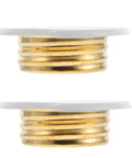 2 Pack Fire Sprinkler Cover Plates Flush Ceiling Finish No Fuss Snap Install Winter Guard showing gold and white design.