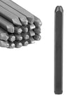 Pro Grade Jewelry Anvil Chisel Set With Steel Punch Stamp Kit for Jewelry Making, stack of 20 steel stamp sticks displayed