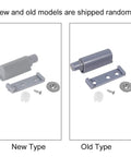 Comparison of new and old models in 10 Pack Magnetic Push Latches for Cabinets and Drawers, Quiet Soft Close Damper Buffer