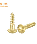 Brass Wood Screws Set M2.5 By 10mm Slotted Round Head Self Tapping For Woodworking No Fuss Tough And Durable Corrosion Resistant Wear Resistant 60 Pcs Pack image with screws
