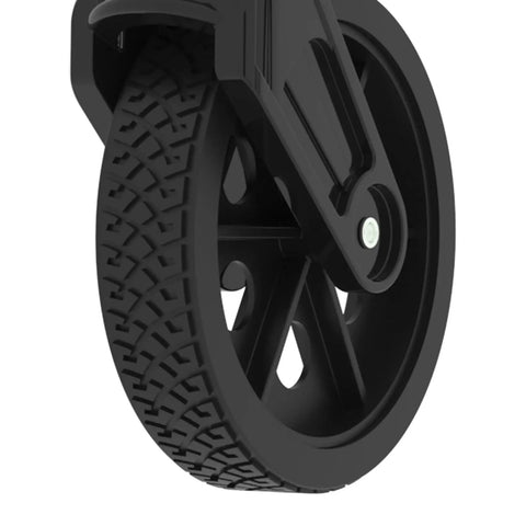 Heavy Duty Black Shopping Cart Front Wheels Set with textured tread for smooth rolling and easy install, durable and quiet operation
