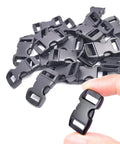 100 Pack Three Eighths Inch Curved Contoured Plastic Quick Side Release Buckles For Paracord Bracelets Dog Collars Masks And DIY Straps Durable POM Buckle Clips For Easy Clasp And Replacement