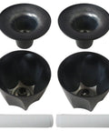 Upgrade Your Bathroom With Hotioga Metal Matte Black Shower Knob 2 Pack Replacement Handles For Verve Tub Faucets Featuring Secure 12 Tooth 9.5mm Stem Fits Perfectly To Give Your Shower A Sleek Modern Look And Total Style Revamp Today. Matte black metal shower knob pair with 9.5mm stem