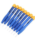 8 Piece Slotted Screwdriver Set With Anti Static Ceramic Bits And Plastic Handles For Precision High Frequency Circuit Adjustment And Electronics Repair Durable Comfortable Grip For Pro Tech DIY