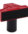 Non Slip Aluminum Bench Dog Clamp Pro Grade with textured surface visible, showing red base and black handle for woodworking stability.