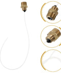 Heavy Duty Rotatable Flexible Air Blower Hose Kit For Car Maintenance And Washing Smooth Twist Connect Duct Tube Ventilation Adapter No Sweat Detailing Accessory Kickin Grime Cleaner Bad Boy Gear brass nozzle with white tube for air blower attachment.