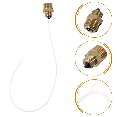 Heavy Duty Rotatable Flexible Air Blower Hose Kit For Car Maintenance And Washing Smooth Twist Connect Duct Tube Ventilation Adapter No Sweat Detailing Accessory Kickin Grime Cleaner Bad Boy Gear brass nozzle with white tube for air blower attachment.