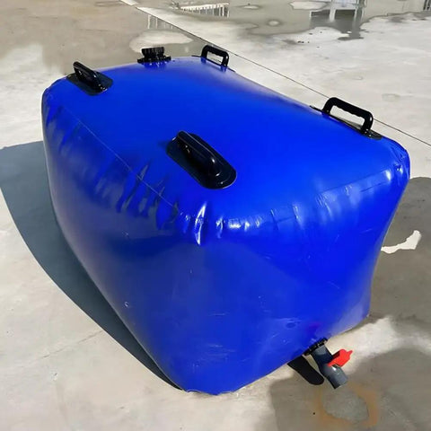 Must Have Foldable PVC Water Tank 240L Portable Water Storage Bladder for Camping RV with handles and drain valve