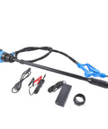 High Capacity Electric Drum Pump 120V AC And 12V DC Models with 5 GPM Flow, adjustable hose, and power cables.
