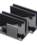 Rock Solid Glass Shower Hinges 2 Pack 90 Degree Built Like a Tank 304 Stainless Steel Brushed Finish for Frameless Glass Doors Bathroom Hardware Easy Install.