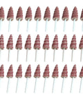 Pro Grade Flap Wheel Grinders With 10mm And 12mm Shank Cones for sanding wood metal plastic, set of 25 cones, 80-320 grit.