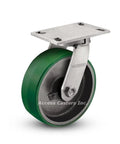 No More Scraped Floors With This Smooth Rollin 10 Inch Swivel Plate Caster Featuring Kingpinless Polyurethane On Cast Iron Core Wheels built heavy duty for any daily grind.