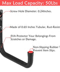 Close-up of a Heavy Duty Garage Storage Ladders Hooks Set 6 Pack Wall Mount Hangers That Hold Up To 50 Pounds, showing design features.