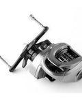 Upgrade Your Reel Game With This Smooth Turning Aluminum Alloy Crank Arm And Knob Handle Upgrade Kit Designed For Right Hand Fishing Spools To Boost Leverage And Efficiency While Drilling Into Those Big Catch Sessions. right-hand fishing reel with aluminum alloy crank arm and knob handle