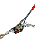 Heavy Duty 4400 Lbs Come Along Winch With 12.14 Ft Steel Cable And Dual Gear System, 2 Self Locking Hooks for safe lifting and pulling