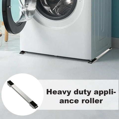 Hefty Heavy Duty Washing Machine Extendable Base With Robust Appliance Roller Wheels Supporting Up To 660 Pounds with appliance roller.