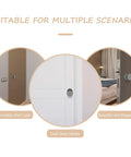 Heavy Duty Single Cylinder Deadbolt Lock With Slick Compact Ball Knob For Bedroom Doors showcasing various door scenarios.