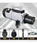 Real Deal Heavy Duty Cnc Router Spindle Motor Featuring 12Kw Three Phase Power With Automated Tool Changer And 24000Rpm Air Cooled Design view from front, side, top, bottom