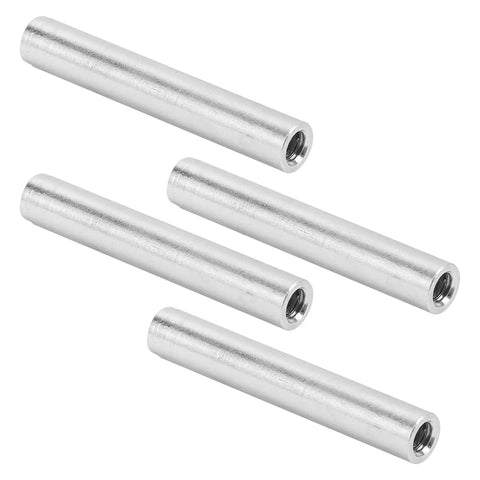 4 Pack Heavy Duty Aluminum Female To Female Threaded Standoff Spacers M4 Thread 38Mm Length in silver, ideal for robotics and assembly.