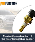 Bulletproof Engine Coolant Temperature Sensor Direct Oem Fit Heavy Duty Metal Housing shown with straight plug design for precise monitoring.