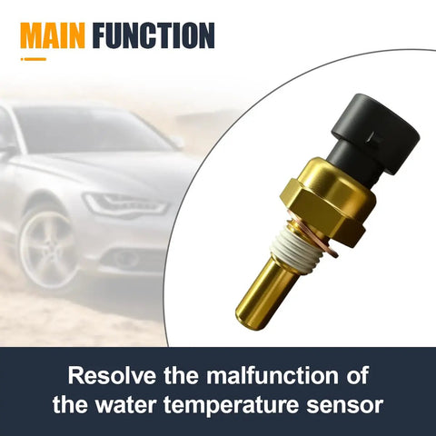 Bulletproof Engine Coolant Temperature Sensor Direct Oem Fit Heavy Duty Metal Housing shown with straight plug design for precise monitoring.