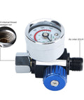 Quarter Inch Air Pressure Regulator With Gauge For Spray Gun And Pneumatic Tools High Flow Inline Regulator Real Time Monitoring