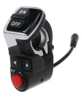 Handlebar Switch For Electric Scooter On Off Button With Turn Signals And Light Cover Kit Plug And Play Easy Install Durable ABS