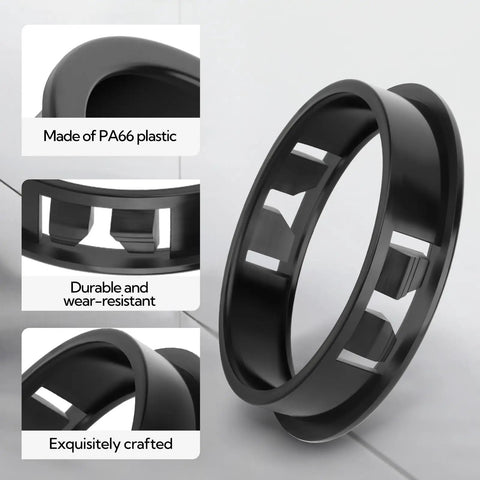 Black Cable Snap Bushing Grommets Kit 110 Pcs Pro Grade Easy Install Snap In Cord Protectors For Wires In 1/2 Inch 3/4 Inch 7/8 Inch 1-1/2 Inch 1-3/4 Inch And 2 Inch Tough PA66 Plastic High Temp, PA66 black grommet close-up