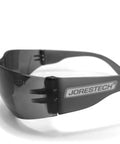 Side view of ANSI Z87 Plus Safety Glasses with impact-resistant polycarbonate lenses and anti-scratch coating, 12 pack.