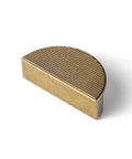 Antique Brass Zinc Alloy Cabinet Pulls 2.5 Inch Hole Center 64mm Striped Decorative Handles side view