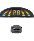 Universal 4 Sensor Switchable Front Or Rear Parking Sensor System With Ultrasonic Detection, LED Distance Readout visible