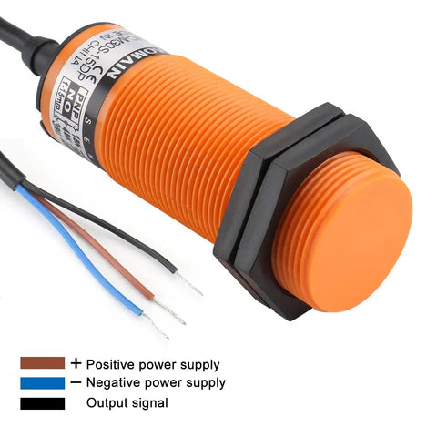 Capacitive Proximity Sensor, M30 Cylindrical Plastic Housing, Sn 15 mm, 3-Wire PNP Output, DC Input, NO Contacts, 2 m Cable