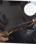 600Pcs Car Repair Welding Staples Kit Assorted For Bumper Repair Easy To Use Welding Staples being used on metal panel