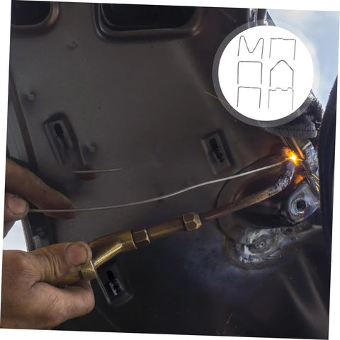 600Pcs Car Repair Welding Staples Kit Assorted For Bumper Repair Easy To Use Welding Staples being used on metal panel