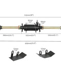 Diagram of Beefed Up Rear Axle Complete Kit With Wheels, Brake, Sprocket and Hub for Go Kart ATV Quad, 710mm 28in length