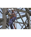 Super Lightweight Portable Magnetic Drill Press By CS Unitec MAB 100 K Compact Cordless Unit in use on a steel structure.
